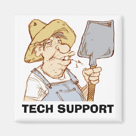 Redneck technische ondersteuning magneet (Voorkant)