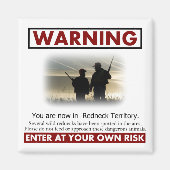 Redneck Territory Waarschuwing Magneet (Voorkant)