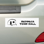 REDNECK TOWN HALL bumper sticker (Op auto)
