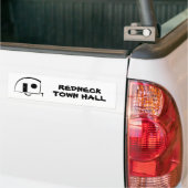 REDNECK TOWN HALL bumper sticker (Op Truck)