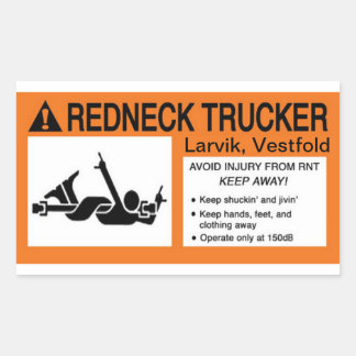 Redneck Trucker Rechthoekige Sticker