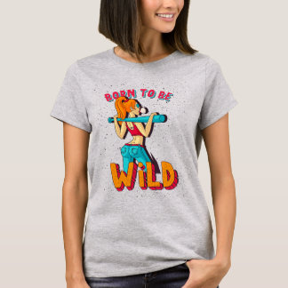 Redneck-vrouw geboren om wild te zijn t-shirt