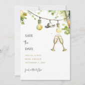 Redneck Wedding Cowboy Hat Save the Date (Voorkant)