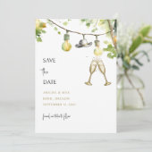 Redneck Wedding Cowboy Hat Save the Date (Staand voorkant)