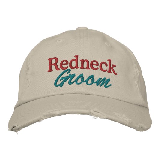 Redneck Wedding - Groom by SRF Geborduurde Pet (Voorkant)