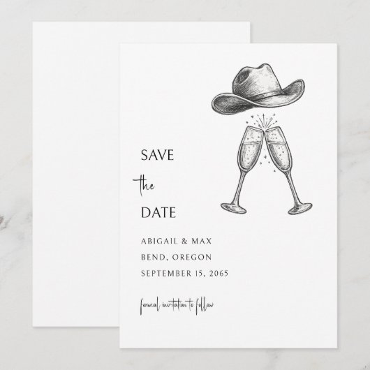 Redneck Wedding Save the Date (Voorkant / Achterkant)