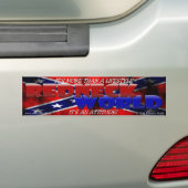 REDNECK WERELD BUMPERSTICKER (Op auto)