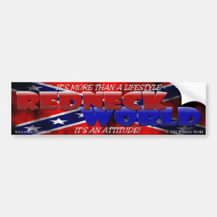 REDNECK WERELD BUMPERSTICKER