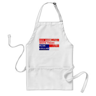 RedNeck White Trash Blue Collar BBQ Apron Standaard Schort