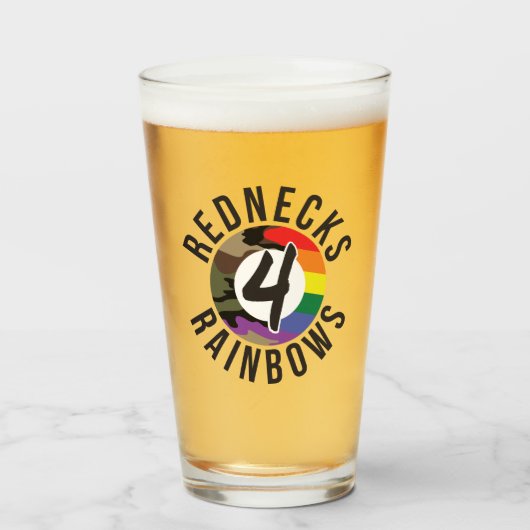 Rednecks 4 Rainbows Glas (Voorkant gevuld)