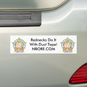 Rednecks doen het met tapedrive bumpersticker (Op auto)