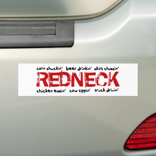 Rednecks doen wat? bumpersticker (Op auto)