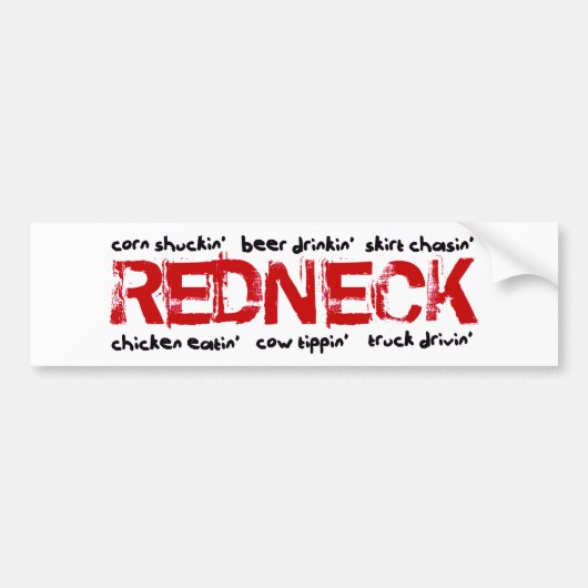 Rednecks doen wat? bumpersticker (Voorkant)