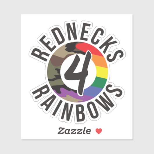 Rednecks voor regenbogen sticker (Vel)