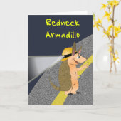 Rednek Armadillo Wenskaart Kaart (Gele Bloem)
