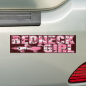 Rednek Girl Pink Camouflage Ducks Bumpersticker (Op auto)