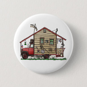 Rednek Hillbilly Camper Buttonnen Ronde Button 5,7 Cm