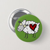 Rednek Lieverd - Sheep Love Ronde Button 5,7 Cm (Voorkant /achterkant)
