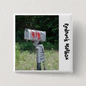 Rednek Mailbox Vierkante Button 5,1 Cm (Voorkant)