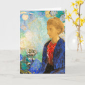 Redon - Baronne de Domecy, fijnschilderkunst Kaart (Gele Bloem)