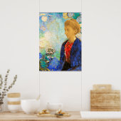 Redon - Baronne de Domecy, mooi kunstschilderij Poster (Keuken)