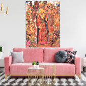 Redon - Boeddha die tussen de bloemen loopt Canvas Afdruk (Insitu (Woonkamer))