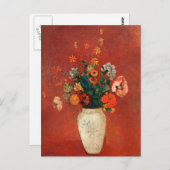 Redon - Bouquet in een Chinese Vase Briefkaart (Voorkant / Achterkant)