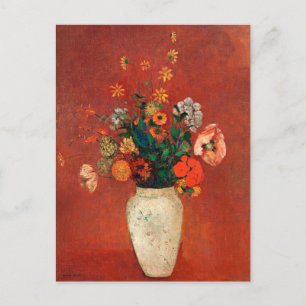 Redon - Bouquet in een Chinese Vase Briefkaart
