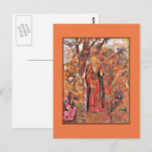 Redon - Buddha die tussen de bloemen wandelt Briefkaart (Voorkant / Achterkant)