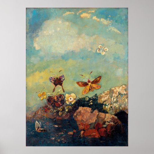 Redon - Butterflies Poster (Voorkant)