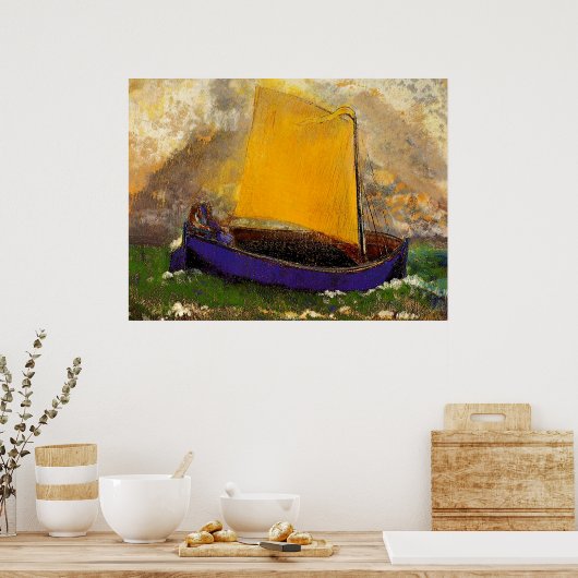 Redon - De mysterieuze boot Poster (Keuken)