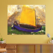 Redon - De mysterieuze kat, Canvas Afdruk (Insitu (Woonkamer))