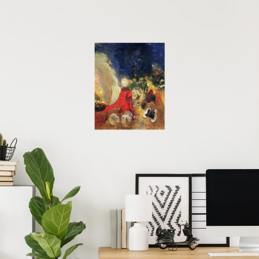 Redon - De Rode Sfinx Poster (Thuiskantoor)