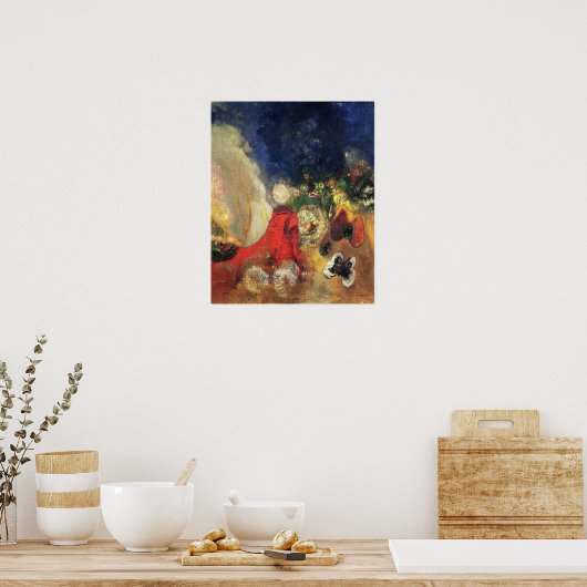 Redon - De rode sinx Poster (Keuken)