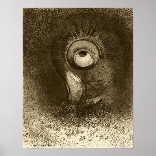 Redon - eerste zicht in bloem 1883 poster (Voorkant)