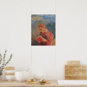Redon - Elzas Of Lezende Monnik Poster (Keuken)