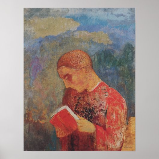 Redon - Elzas Of Lezende Monnik Poster (Voorkant)