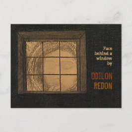 Redon Face achter een venster CC0681-Briefkaart Briefkaart