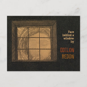 Redon Face achter een venster CC0681-Briefkaart Briefkaart