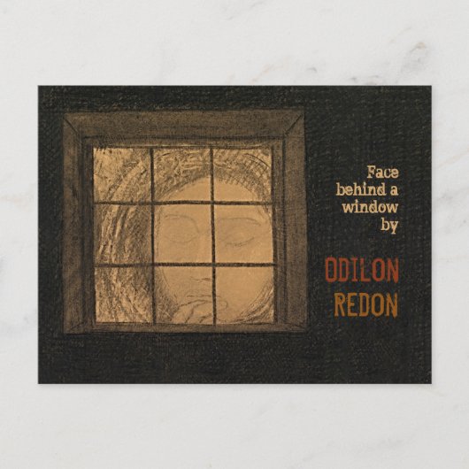 Redon Face achter een venster CC0681-Briefkaart Briefkaart (Voorkant)