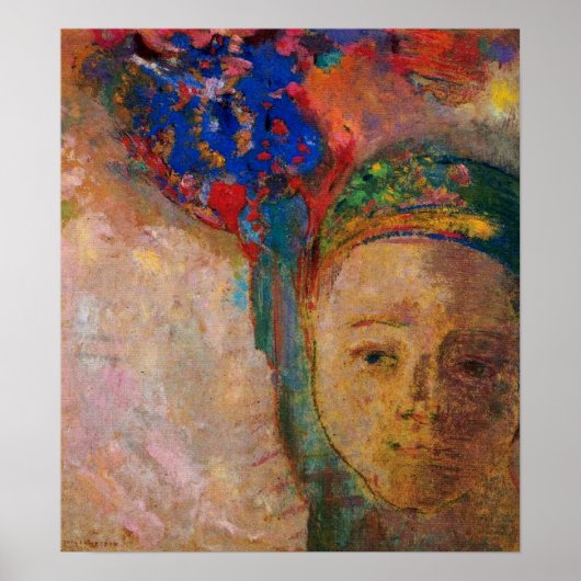 Redon - Gedachte 1905 Poster (Voorkant)