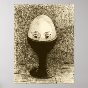 Redon - Het Ei 1885 Poster