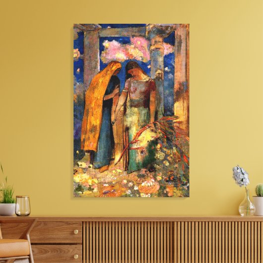 Redon - Mystical Conversation Canvas Afdruk (Insitu (Woonkamer))
