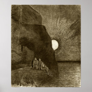 Redon - stilzwijgend bij mijn zijdemon Stirs 1890 Poster