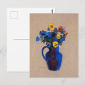 Redon - Vase of Flowers Pansies, Briefkaart (Voorkant / Achterkant)