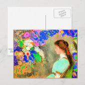 Redon - Violette Heymann, schilderij van fijne kun Briefkaart (Voorkant / Achterkant)