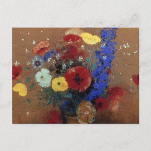 Redon: Wilde bloemen, C1912 Briefkaart (Voorkant)