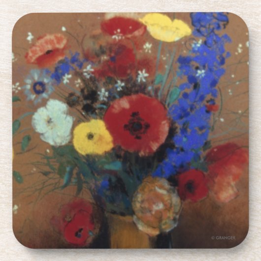 Redon: Wilde bloemen, C1912 Drankjes Onderzetter (Voorkant)