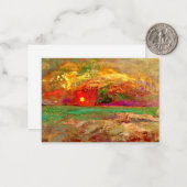 Redon - Zonnebeelden, kleurrijke illustraties Notitiekaartje (Voorkant / Achterkant in situ)