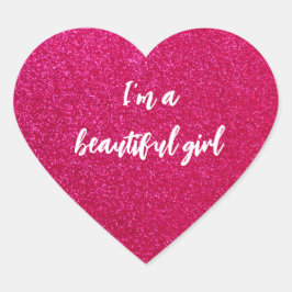 Redonda Inspirational bodypositive phrase Hart Sticker